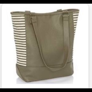 Thirty One Colorblock Tote Ooh lala pebble New